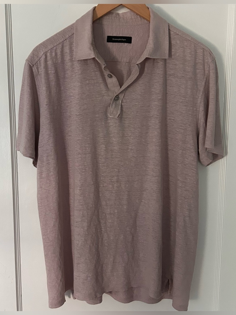 Ermenegildo Zegna Men’s Size L/52 Short Sleeve Linen Polo - Picture 7 of 12